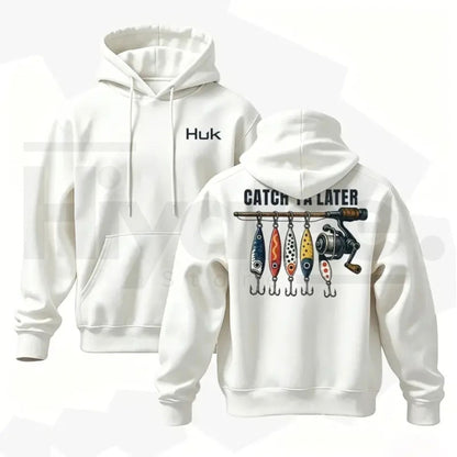 Menswear Classic Vintage American Retro Fishing Graphic Hoodie – Unisex Loose Pullover Casual Streetwear