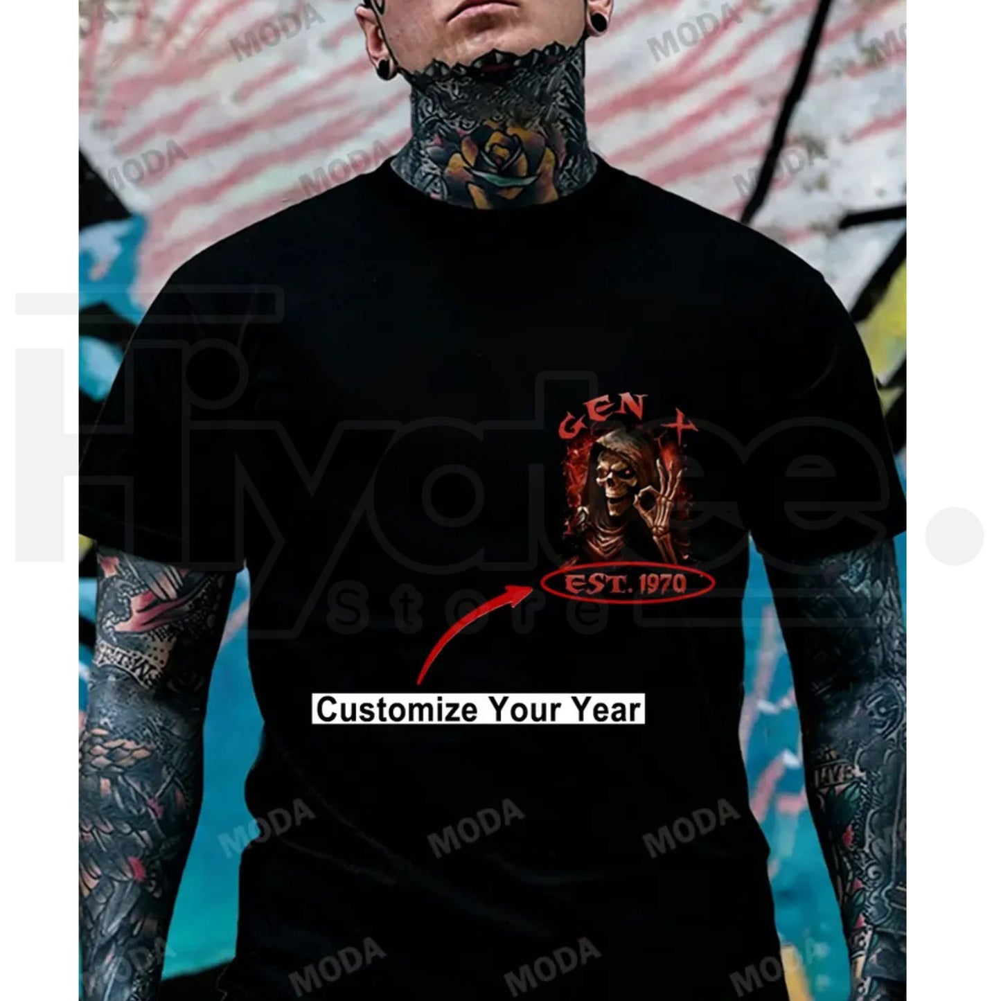 Chaosmoda Generation X Skull Graphic Tee