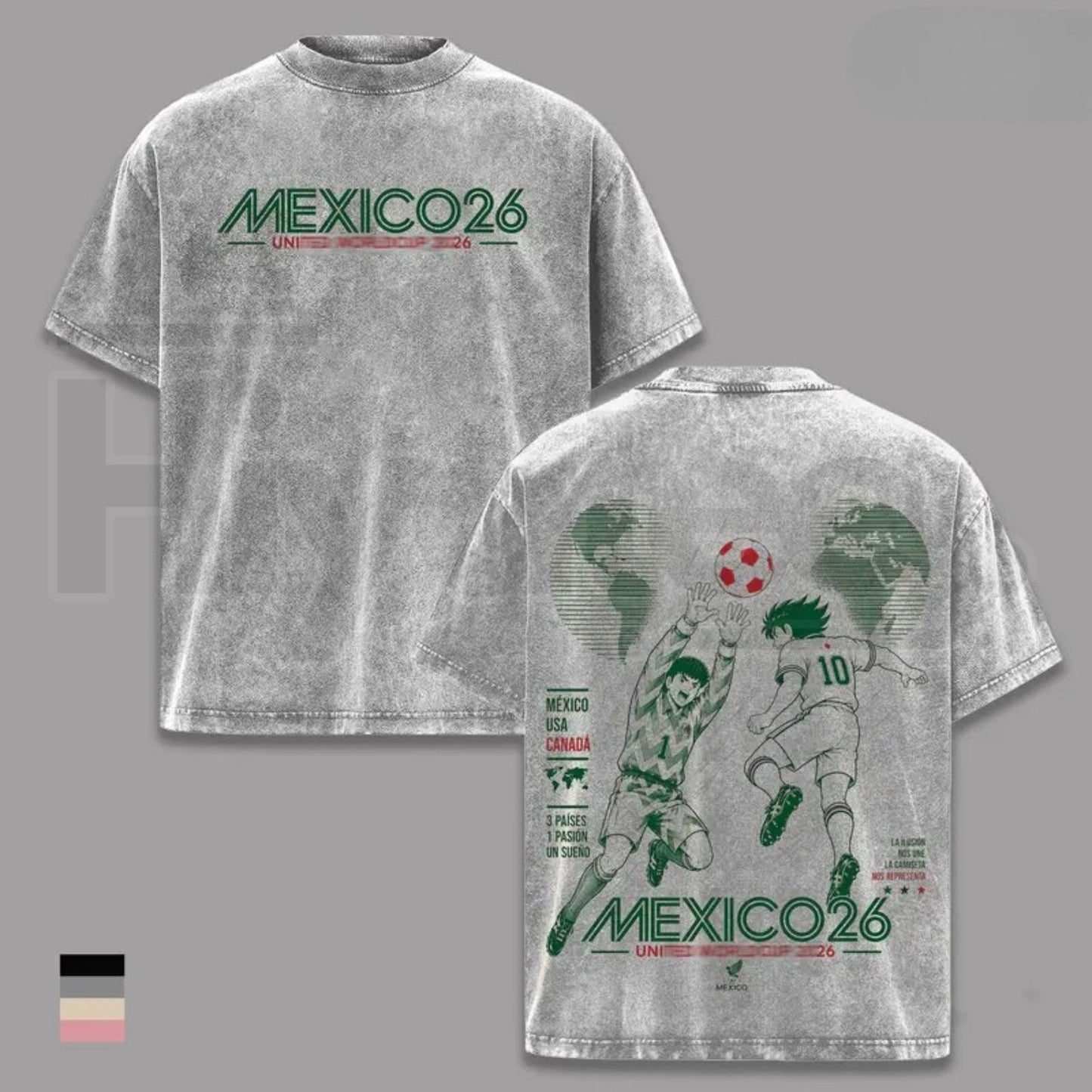 Mexico World Football Tour 2026 Vintage T-Shirt – Retro Anime Soccer Graphic Tee