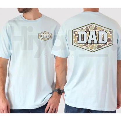 Comfort Colors Camouflage Dad Shirt – Retro Varsity Duck Camo Tee, Trending Father's Day Men's Graphic Casual Outfit Gift