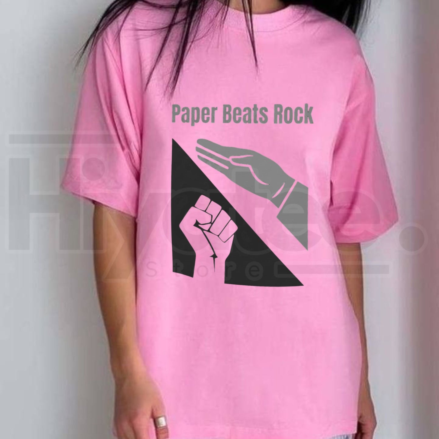 Paper Beats Rock Shirt – Funny Game Night Graphic T-Shirt