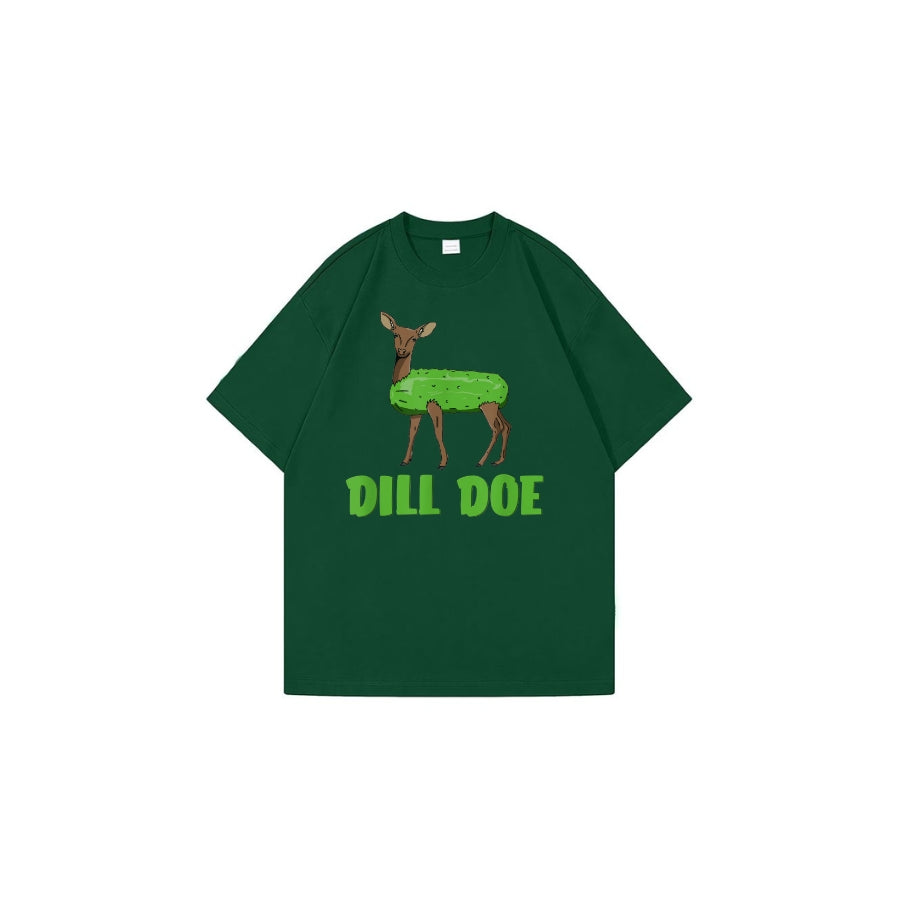 Dill Doe Funny Adult Humor Funny Nature Deer T-Shirt Crewneck