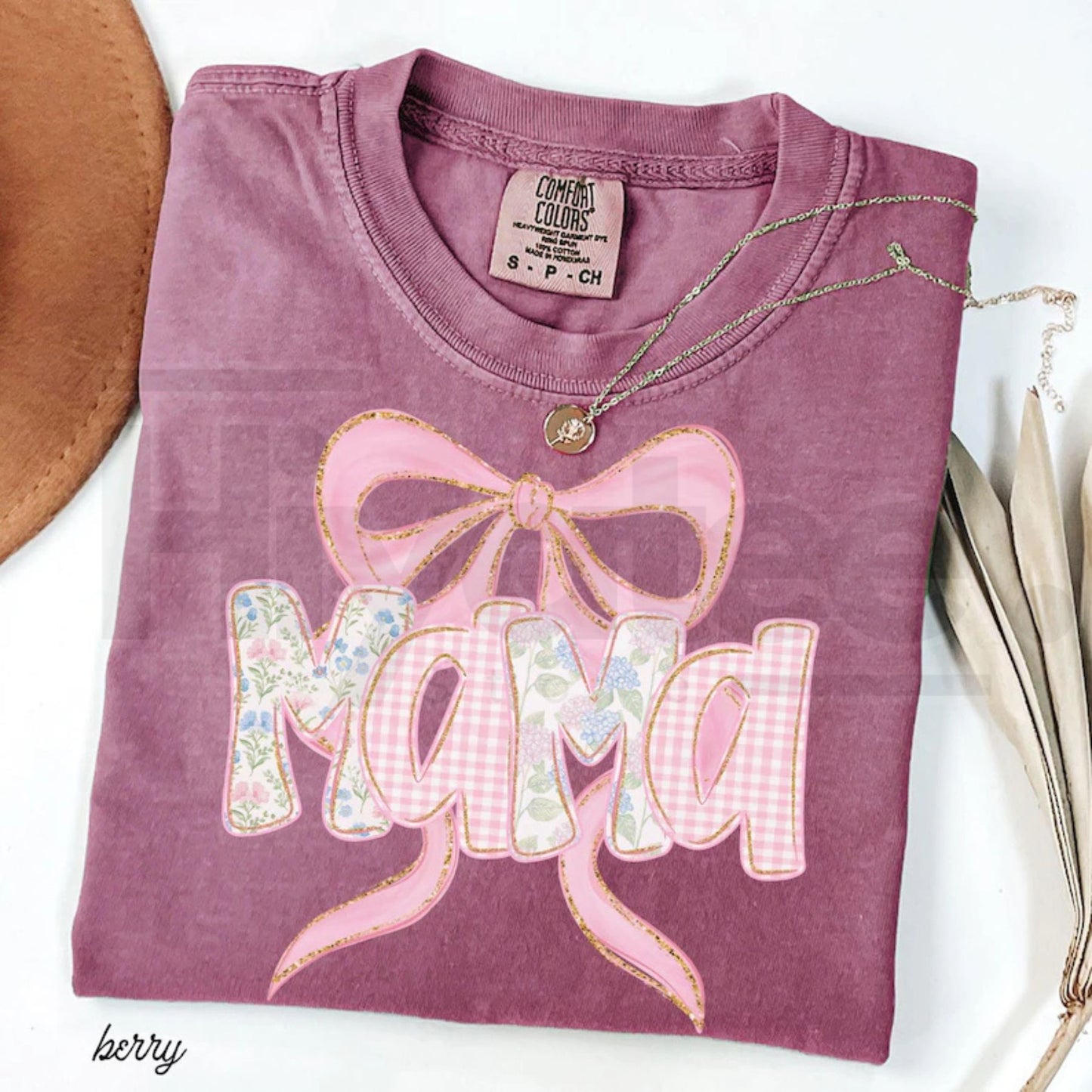 Comfort Colors® Floral Mama Shirt – Trendy Flower Mom Spring Tee & Pregnancy Reveal Gift