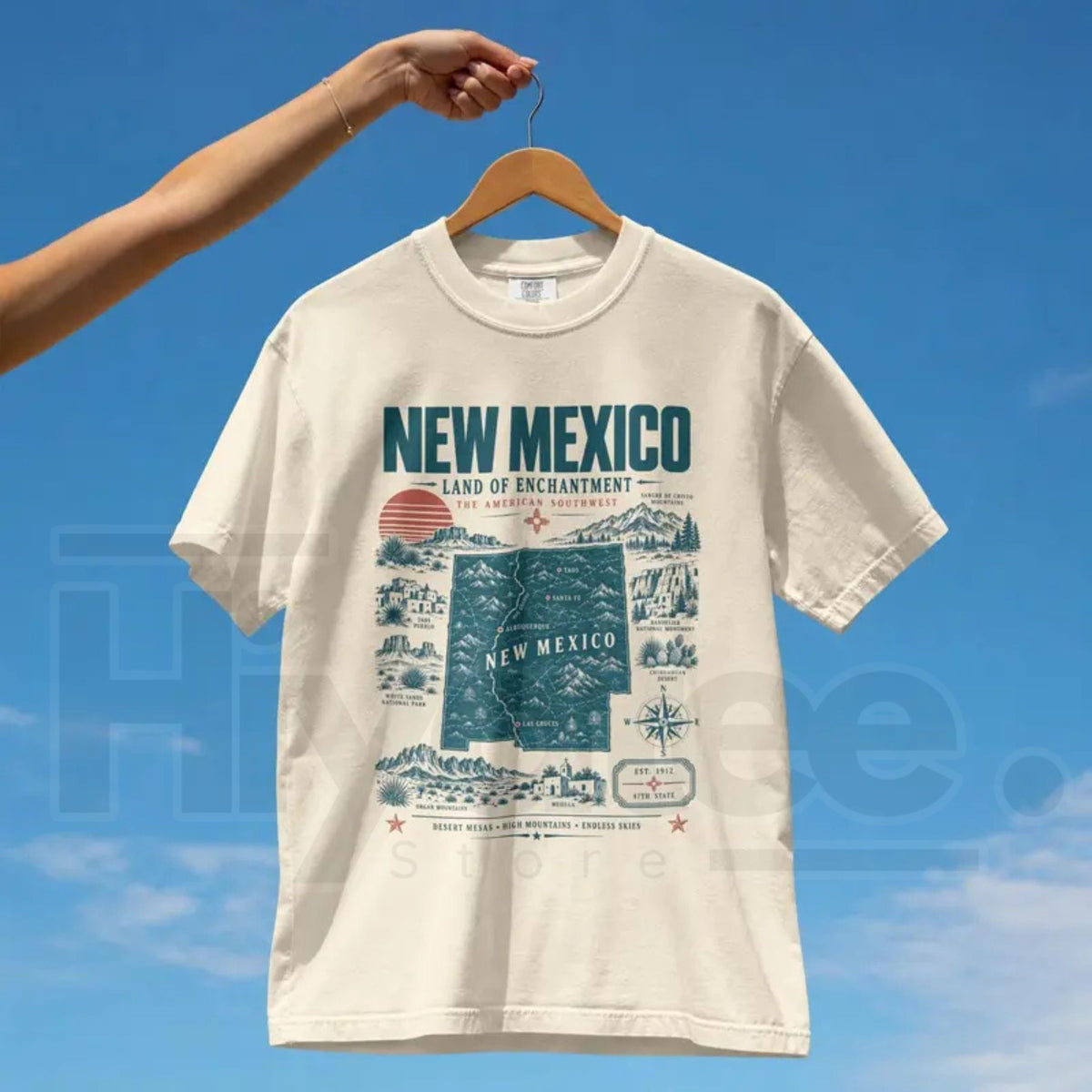 Vintage New Mexico T-Shirt – Land of Enchantment Desert Graphic Tee