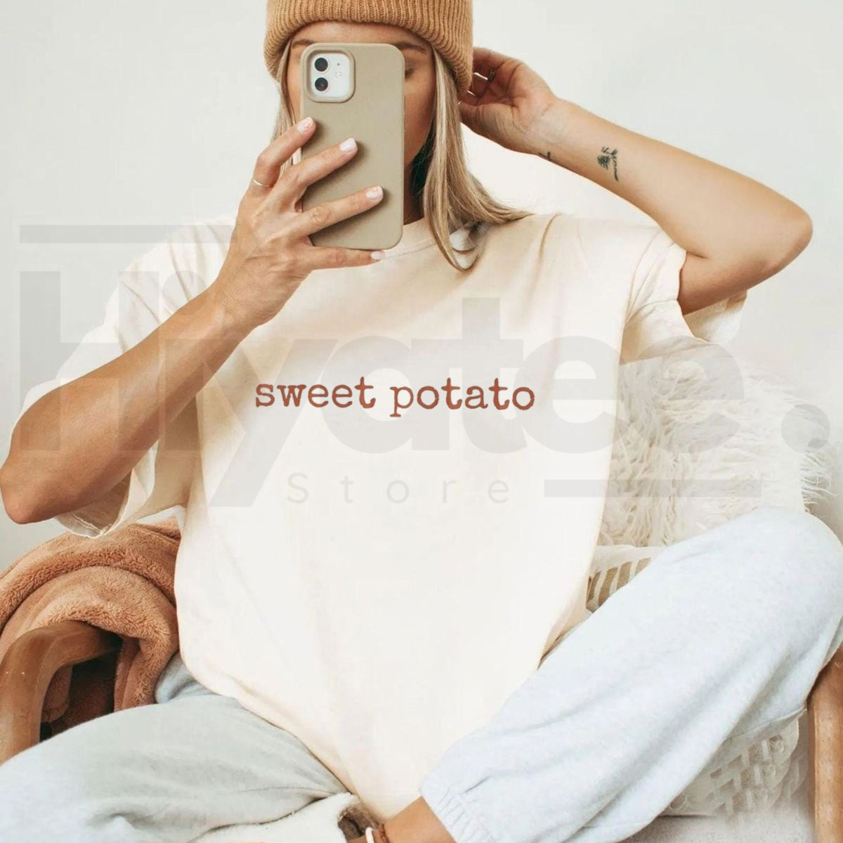Sweet Potato Thanksgiving Couple Graphic Tee
