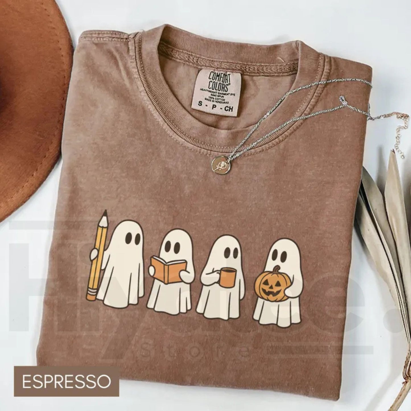 Halloween Teacher Shirt Comfort Colors Spooky Teacher Ghost Fall Tee