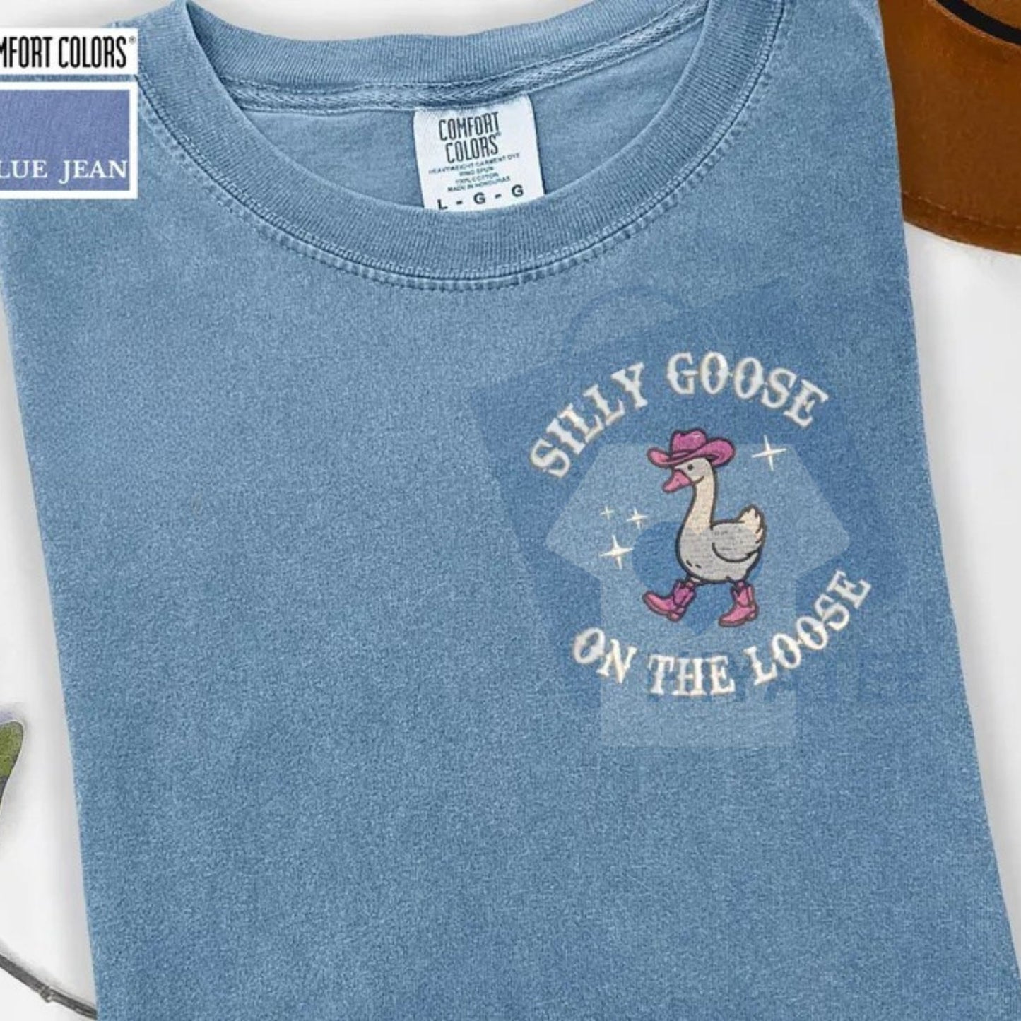 Comfort Colors® "Silly Goose On The Loose" T-shirt – Funny Western Cowgirl Tee, Trendy Animal Meme Shirt