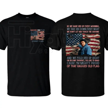 "Ragged Old Flag" – Johnny Cash Legend of Country Music Patriotic Top
