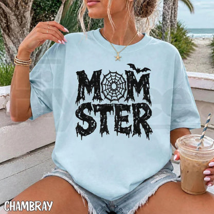 Comfort Colors Halloween Mom T-Shirt – Funny Momster Spooky Mama Tee