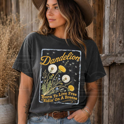 Comfort Colors Dandelion Shirt Country Music Graphic Tee Dandelion Lover Gift