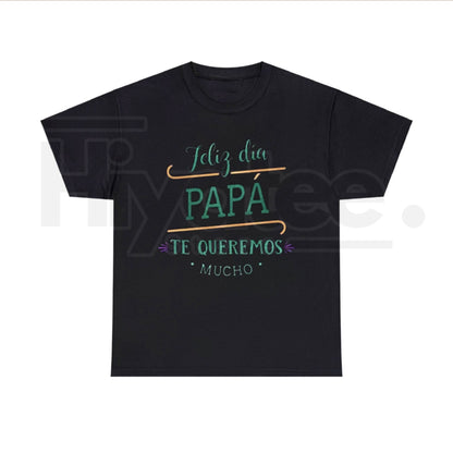 Home Break Feliz Día Papá T-Shirt – Men’s Black Cotton Spanish Father's Day Tee