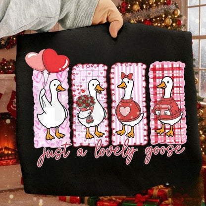"Silly Goose" Valentine's T-Shirt – Cute Coquette Goose Valentine Unisex Tee