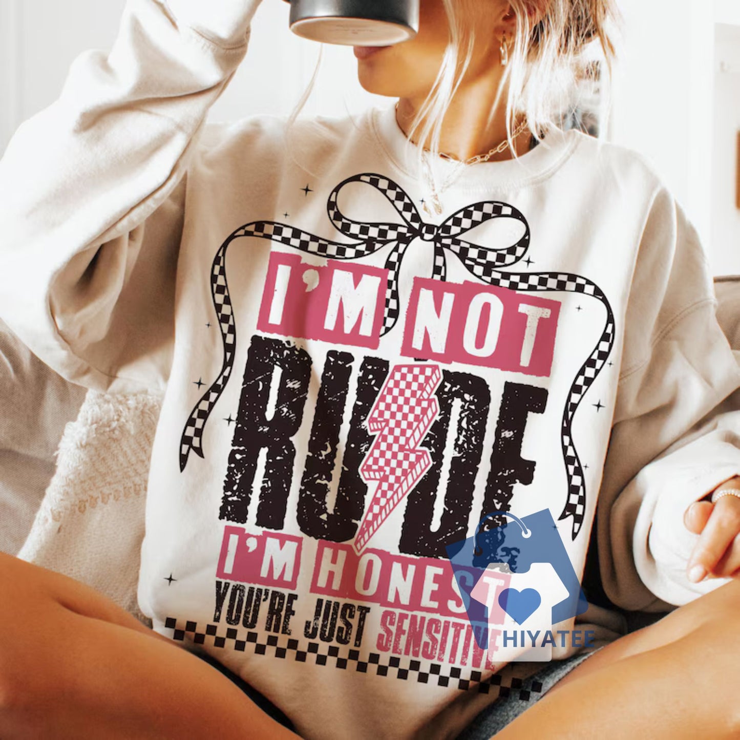 I’m Not Rude Sweatshirt – Snarky, Sarcastic & Retro Coquette Vibes for Sassy Women