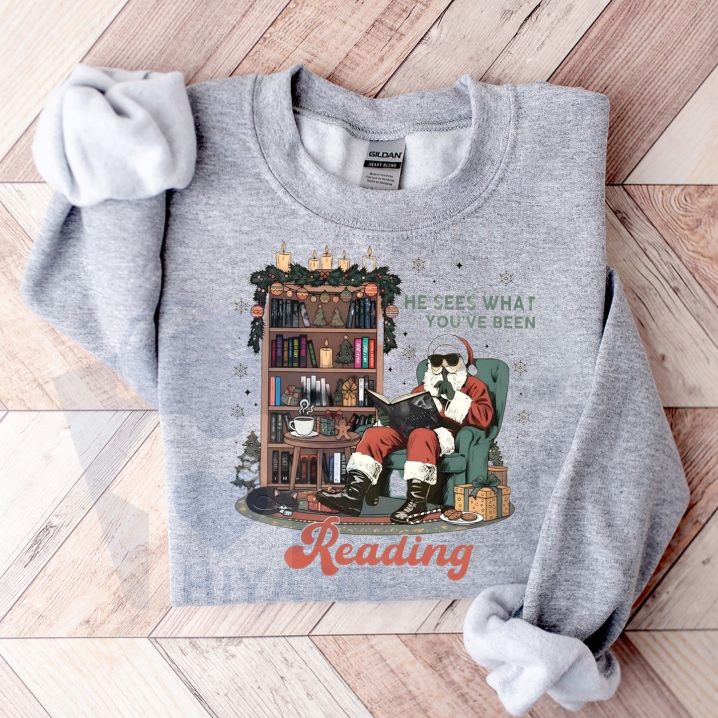 He Sees What You've Been Reading Shirt, Santa Reading Dark Romance Book Shirt, Funny Bookish Christmas Shirt, Smut Reader Gift