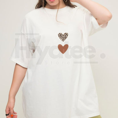 "Wild Heart" – Women's Leopard & Heart Print Casual Summer Set