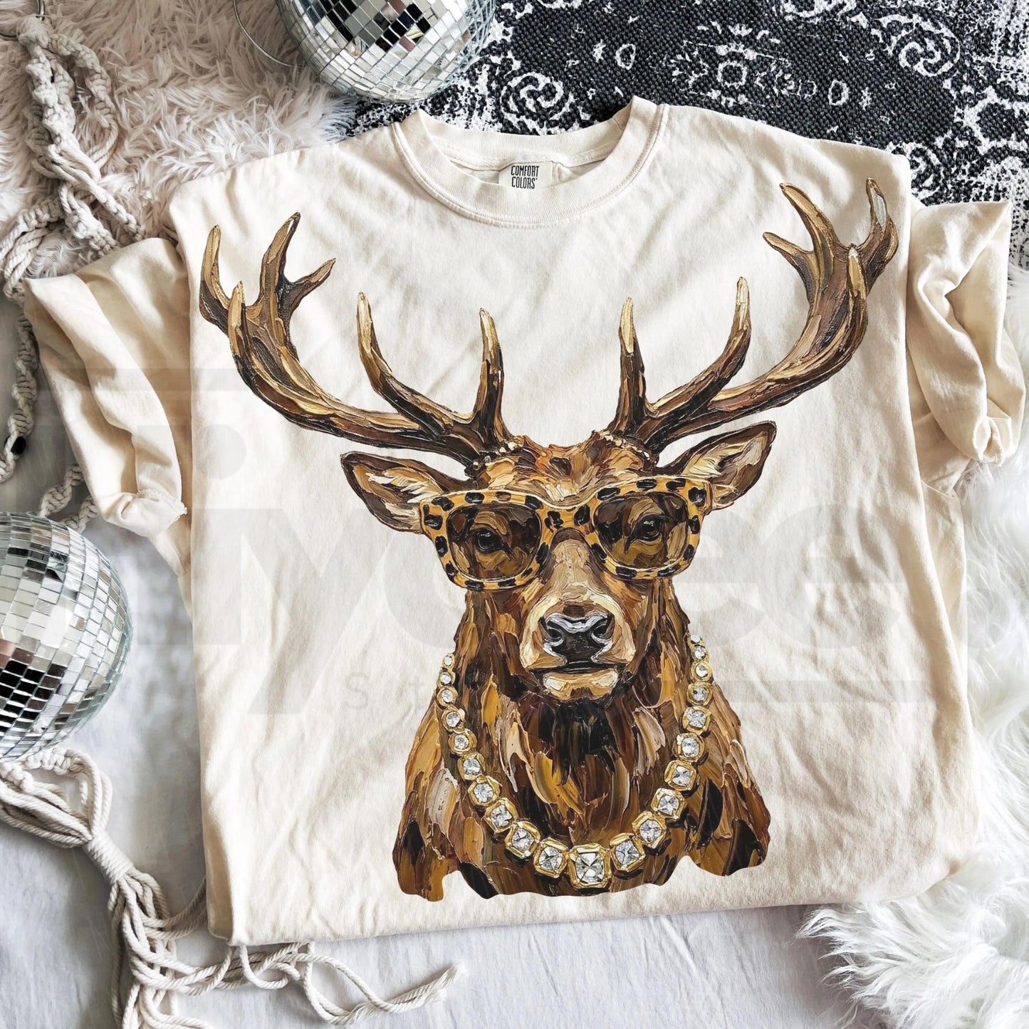 Glam Whitetail Animals Hunting Season Shirt Deer Duck Elk Leopard Print Tee