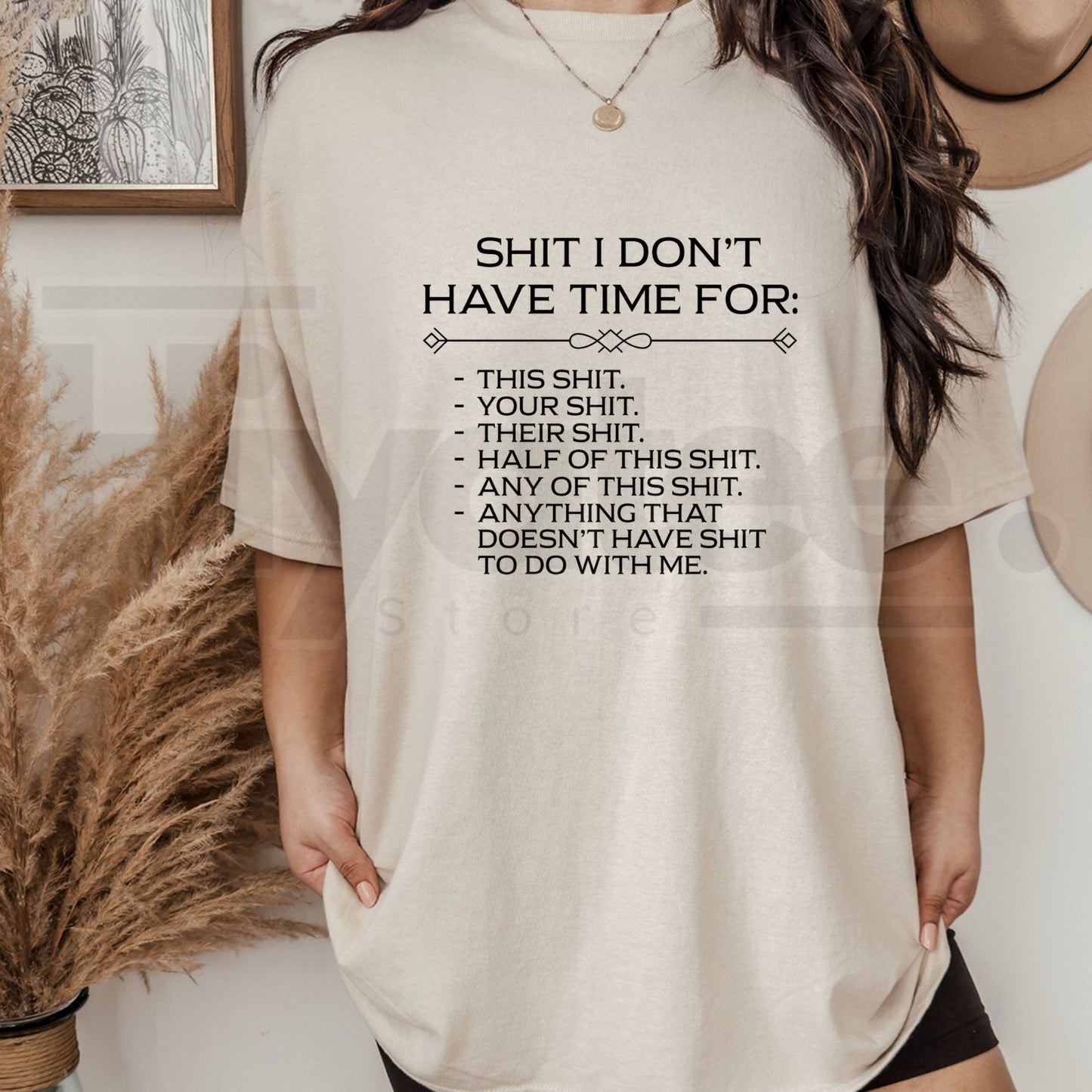 "Shit I Don't Have Time For" – Men's Relaxed Street Style Graphic Top