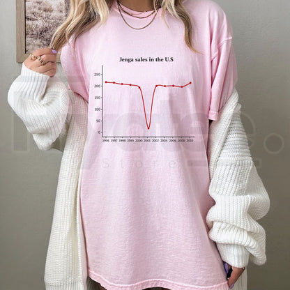 2001 Crash Graph Funny Tee – Vintage Finance & Economics Parody Shirt
