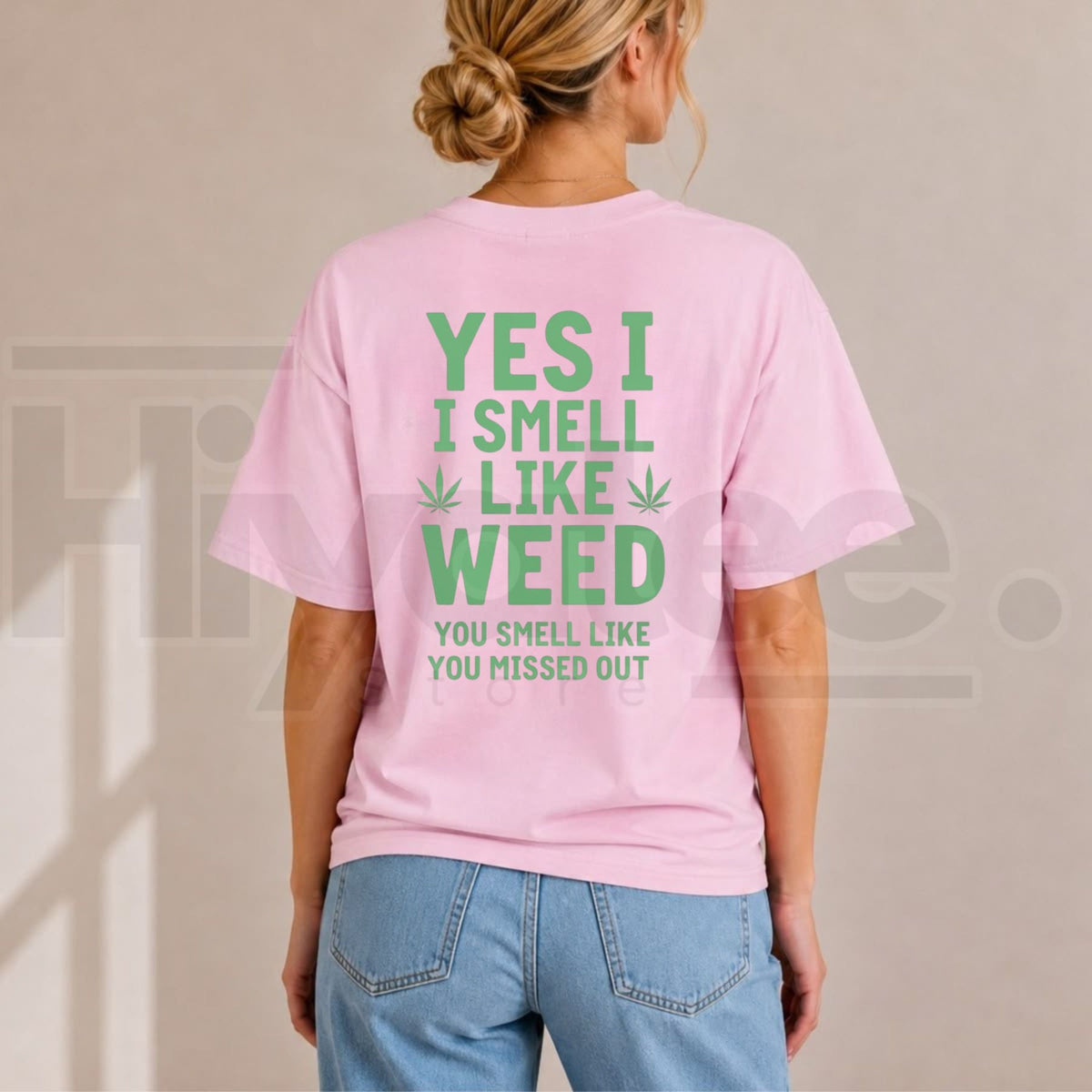 Yes I Smell Like Weed Short Sleeve T-Shirt – Funny Cannabis Streetwear Graphic Tee
