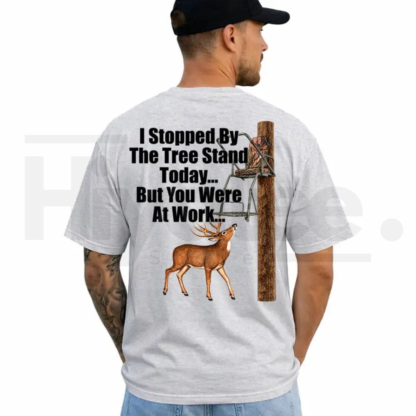 I Stopped By The Tree Stand Deer Hunting T-Shirt – Funny Hunter Graphic Tee