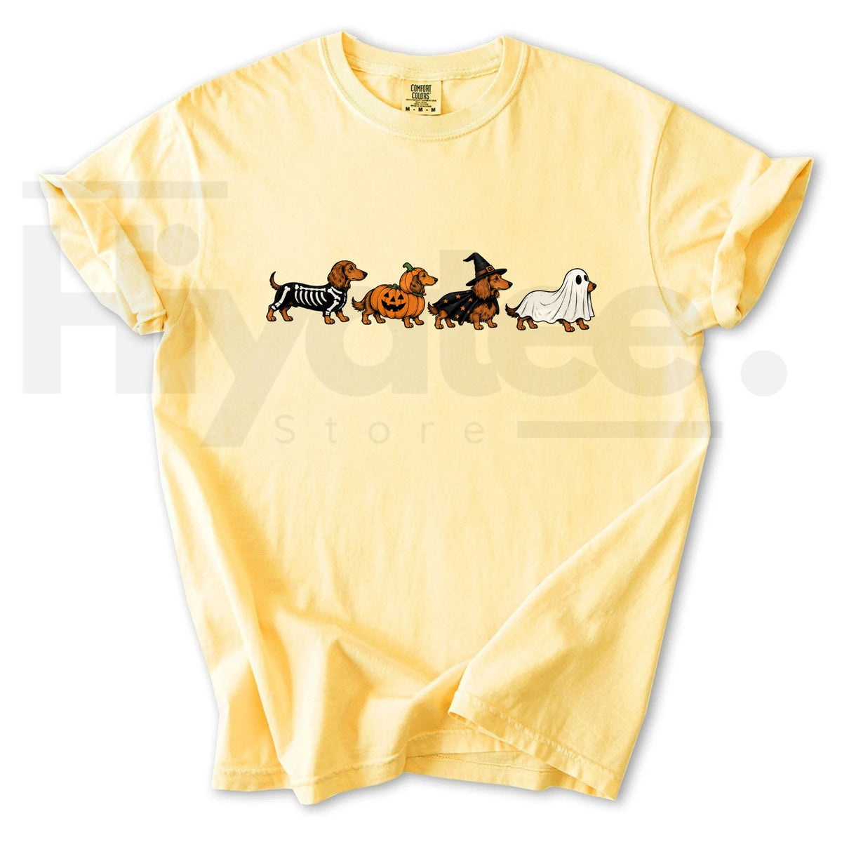 Halloween Dachshund Wiener Dog Spooky Season Comfort Colors Tee