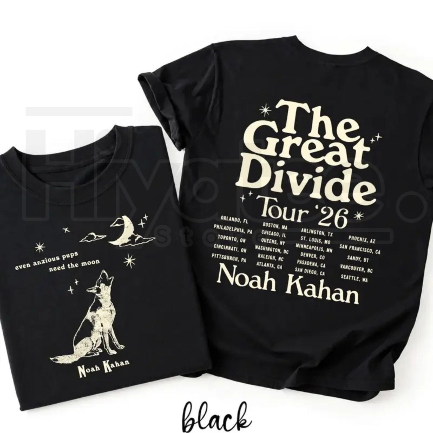 Orbiter Lyric T-Shirt Even Anxious Pups Need the Moon – Retro NK Graphic Tee, The Great Divide Tour Shirt