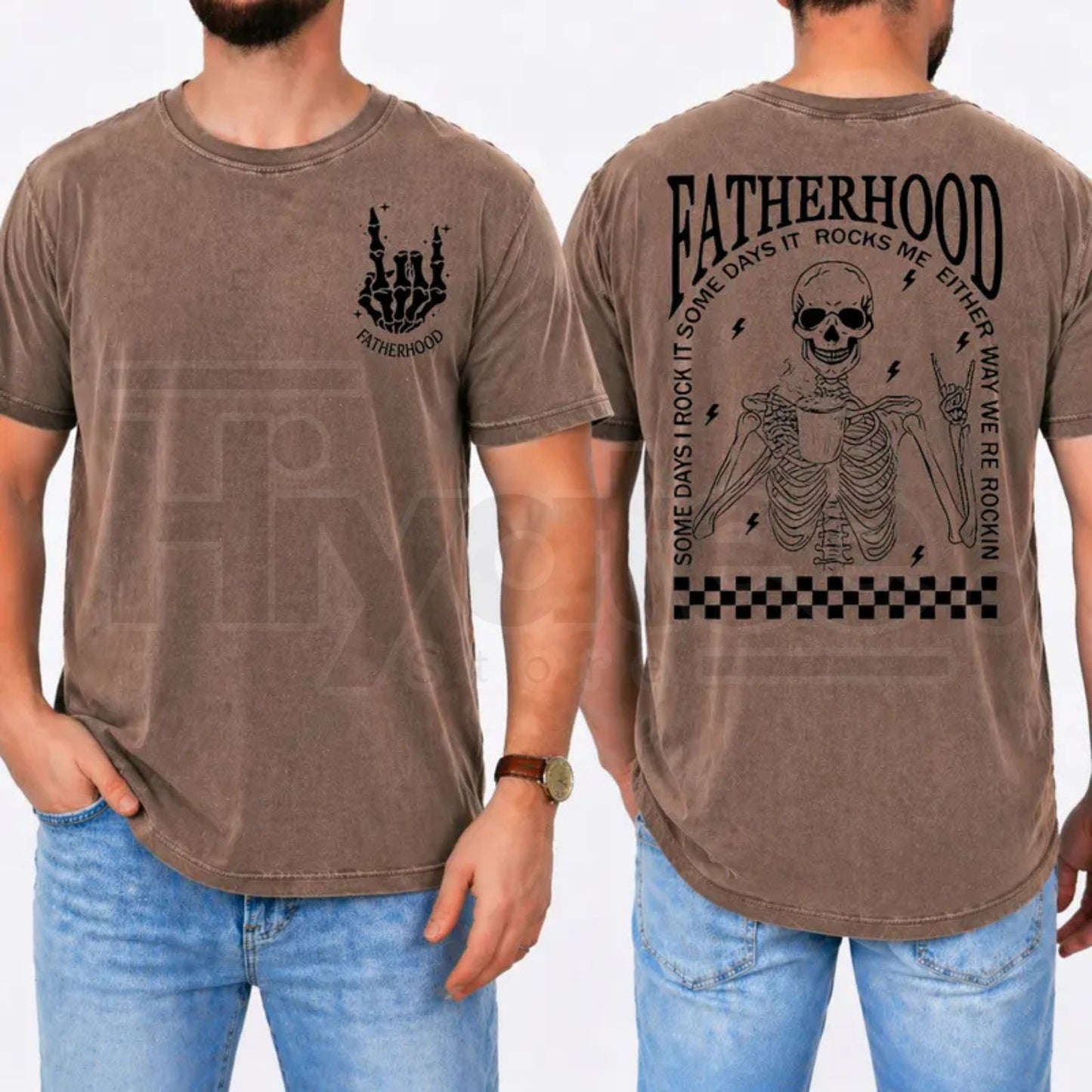 Comfort Colors® Fatherhood Shirt – Funny Skeleton Cool Dad Club Tee