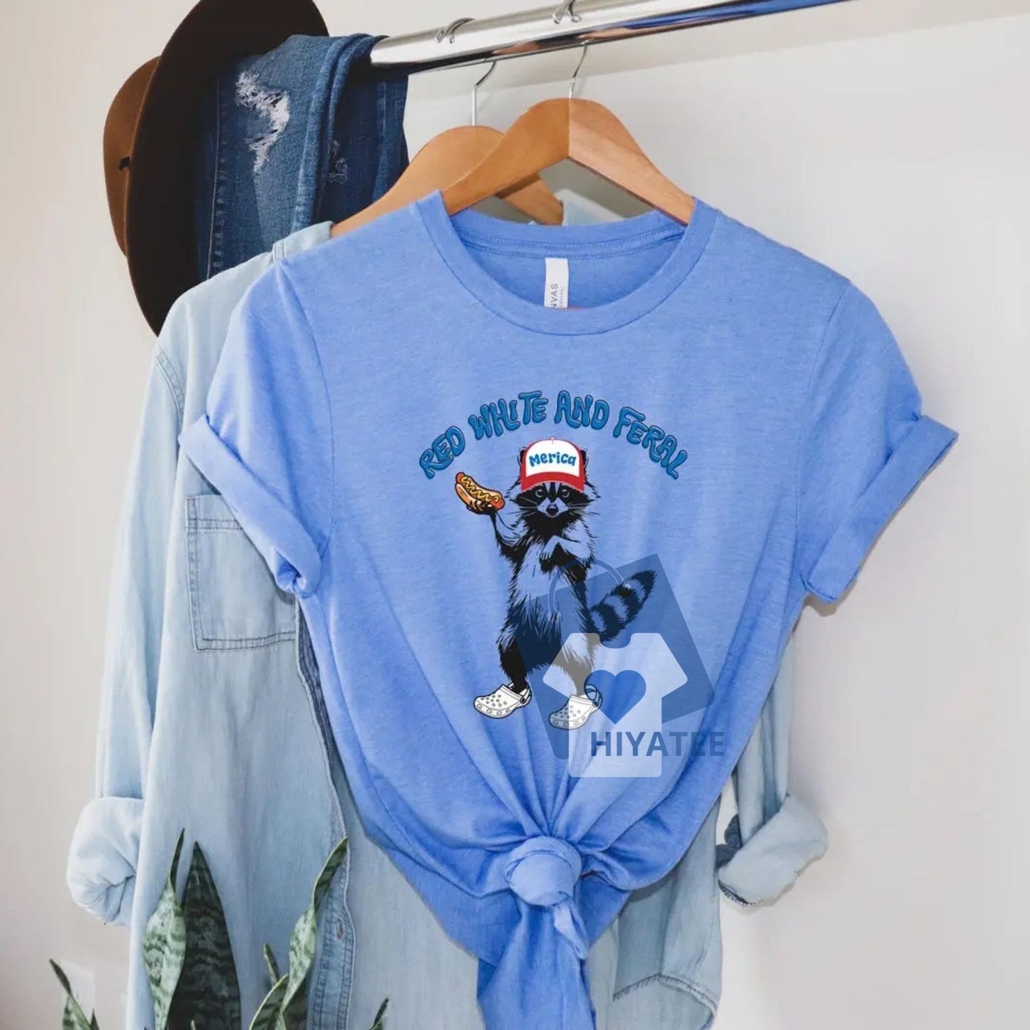 Red, White & Feral – Funny 4th of July Patriotic Tee