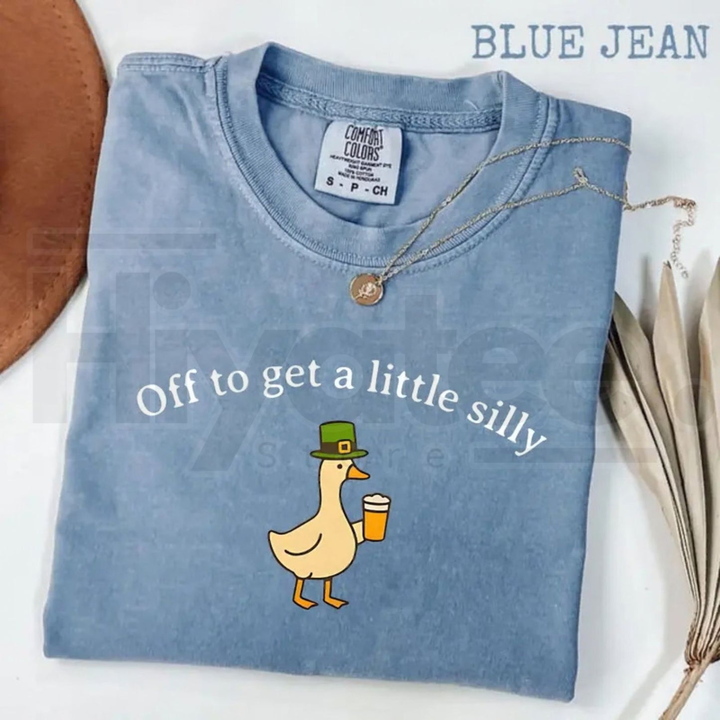 Comfort Colors® Off To Get A Little Silly T-Shirt – St. Patrick’s Day Goose Shirt, Funny Irish St. Paddy’s Day Graphic Tee