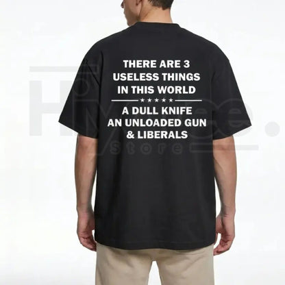 "3 Useless Things" – Funny Sarcastic Republican Vintage Graphic Top
