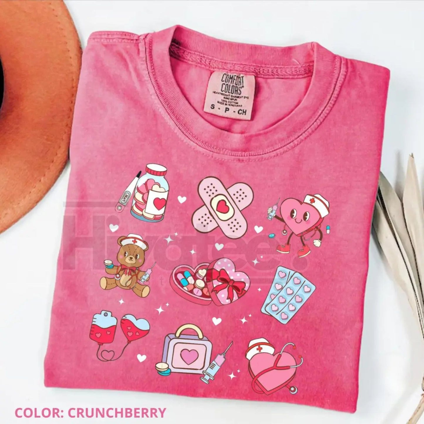 Comfort Colors Valentine’s Day Nurse Shirt – Cute XOXO Nursing Heart Tee