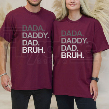 Dada Daddy Dad Bruh Golf T-Shirt – Funny Father’s Day Gift for Men, Sarcastic Golfer Husband Graphic Tee