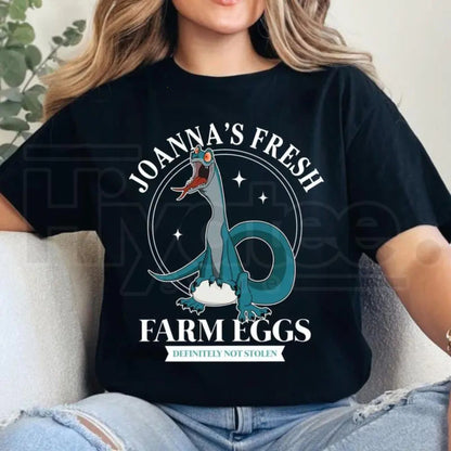 Joanna the Goanna Fresh Farm Eggs T-Shirt – Funny Rescuers Down Under Movie Graphic Tee