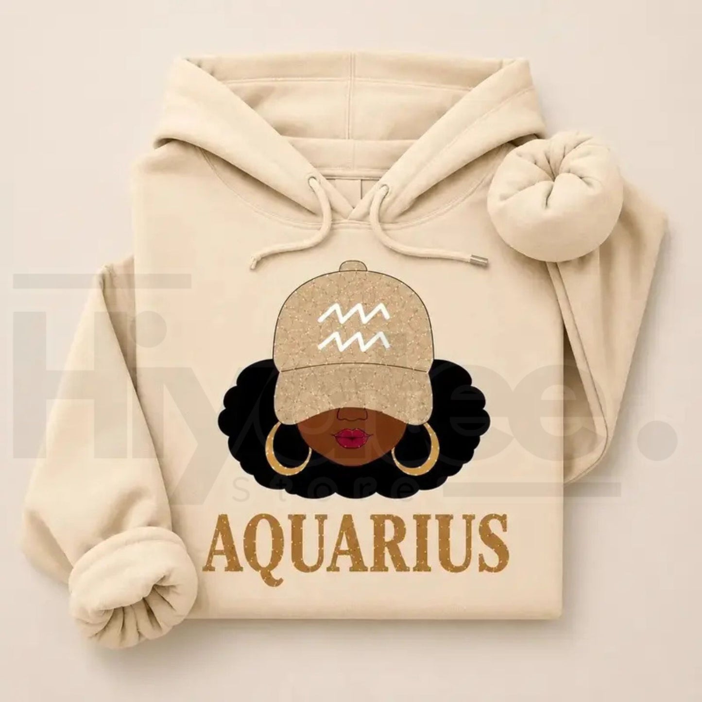 Zodiac Slay Girl Hoodie – Afro Zodiac Sign Graphic Hooded