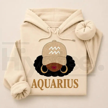 Zodiac Slay Girl Hoodie – Afro Zodiac Sign Graphic Hooded
