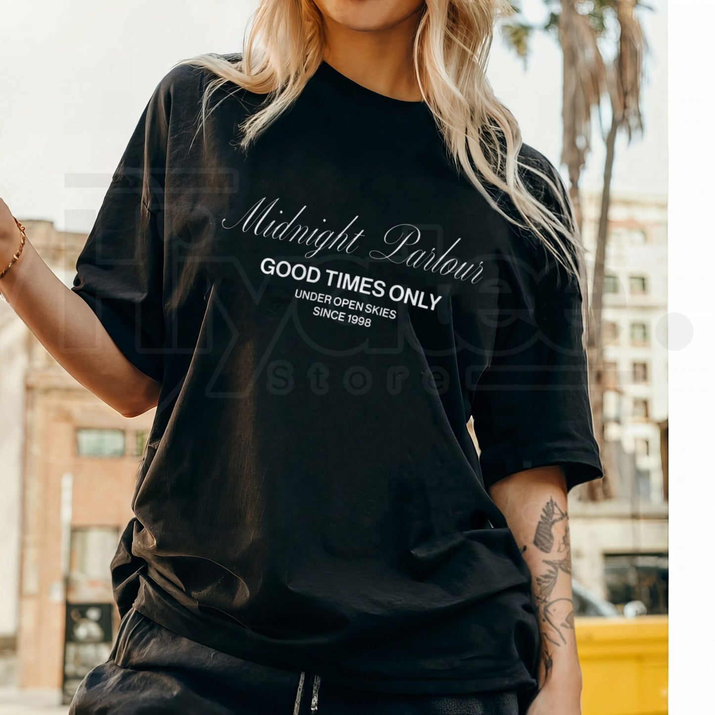 Pacsun Men's Midnight Parlour T-Shirt – Retro Streetwear Graphic Tee
