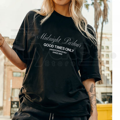 Pacsun Men's Midnight Parlour T-Shirt – Retro Streetwear Graphic Tee
