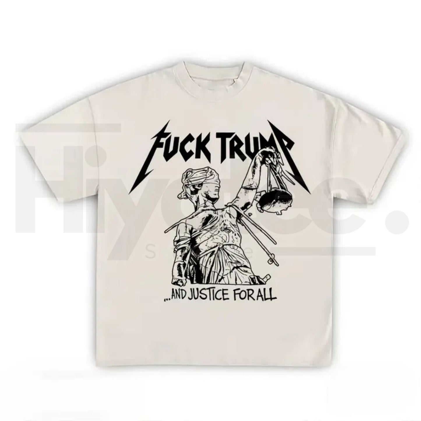 F Trump Vintage Rock Graphic Tee – Justice For All Retro Political Protest T-Shirt
