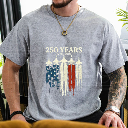 "USA 250th Anniversary" Vintage 1776–2026 – Retro Patriotic Cotton Top