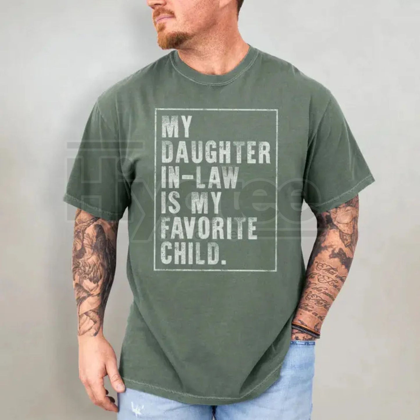Comfort Colors Funny Daughter-in-Law Dad Shirt – Best Father-in-Law Gift, Perfect Father’s Day Present, Wedding Occasion Tee