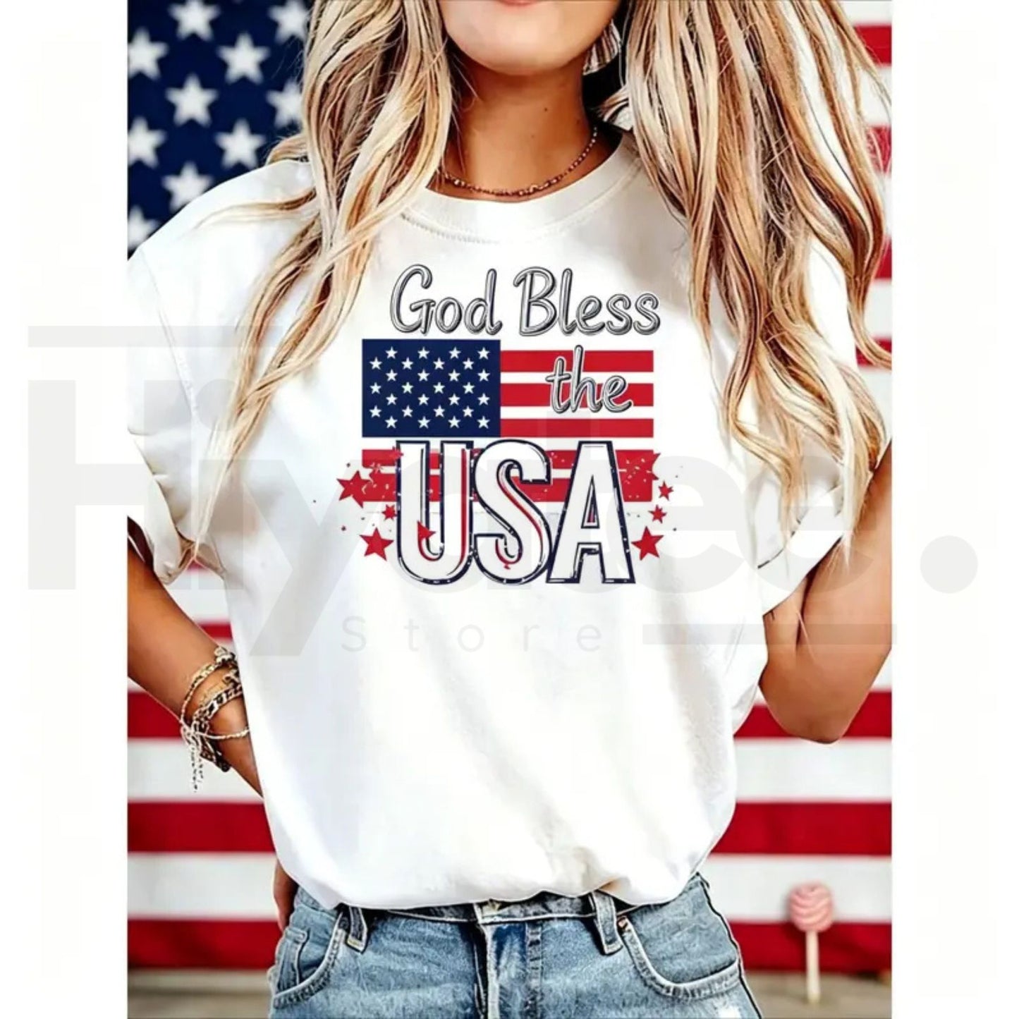 "God Bless America" – USA 250th Anniversary Vintage Patriotic Top
