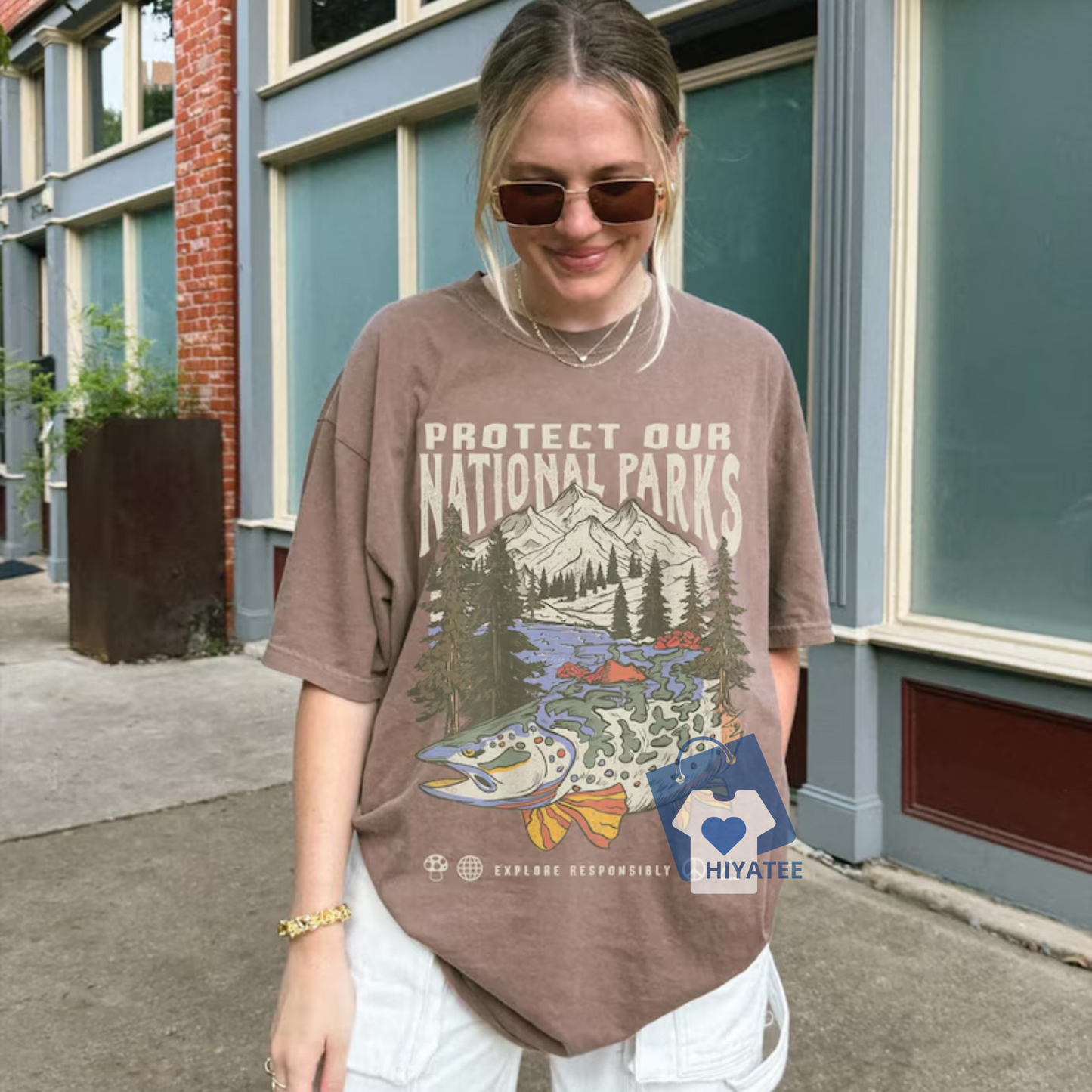 90s National Parks Comfort Colors® T-Shirt – Granola Girl Hiking Tee, Respect the Local Wildlife Unisex Wanderlust Shirt