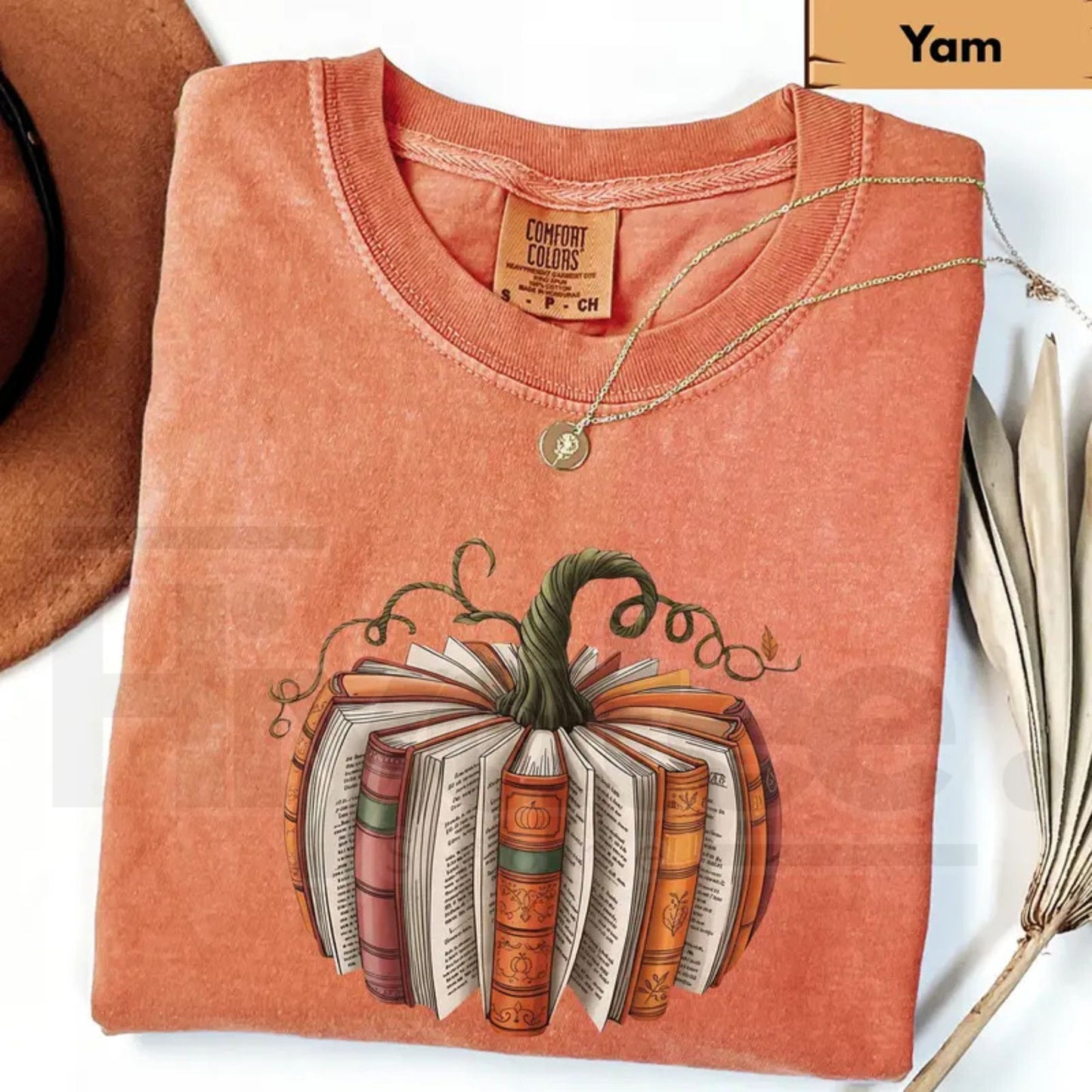 Comfort Colors Fall Book Pumpkin Shirt Halloween Book Lover Graphic Tee