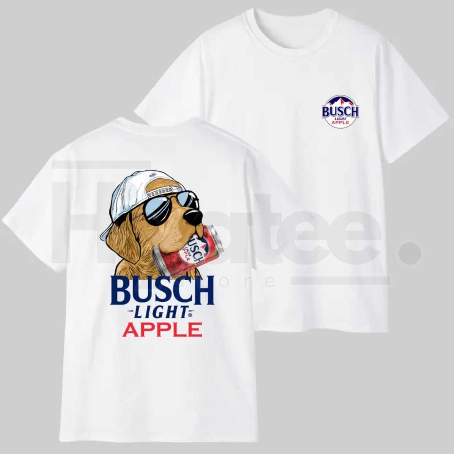 "The Golden Happy Hour" – Funny Retriever Beer Can Graphic Top