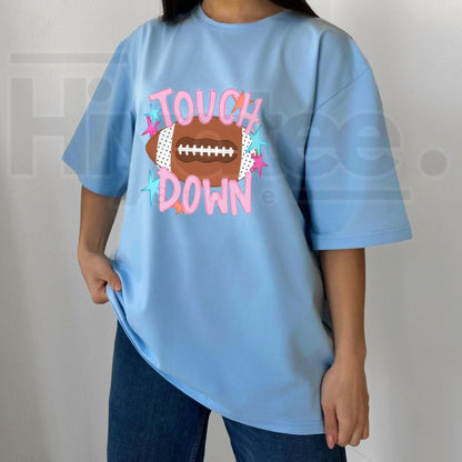 Touch Down Mossy Oak T-Shirt – Cute Camo Football Game Day Graphic Tee