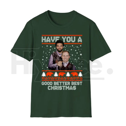 Good Better Best Christmas Football Ugly Pattern Classic T-Shirt – Retro Sports Game Day Tee