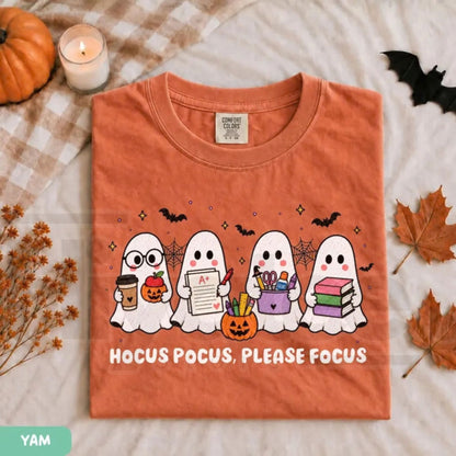 Comfort Colors Funny Teacher Ghost Halloween School Tee
