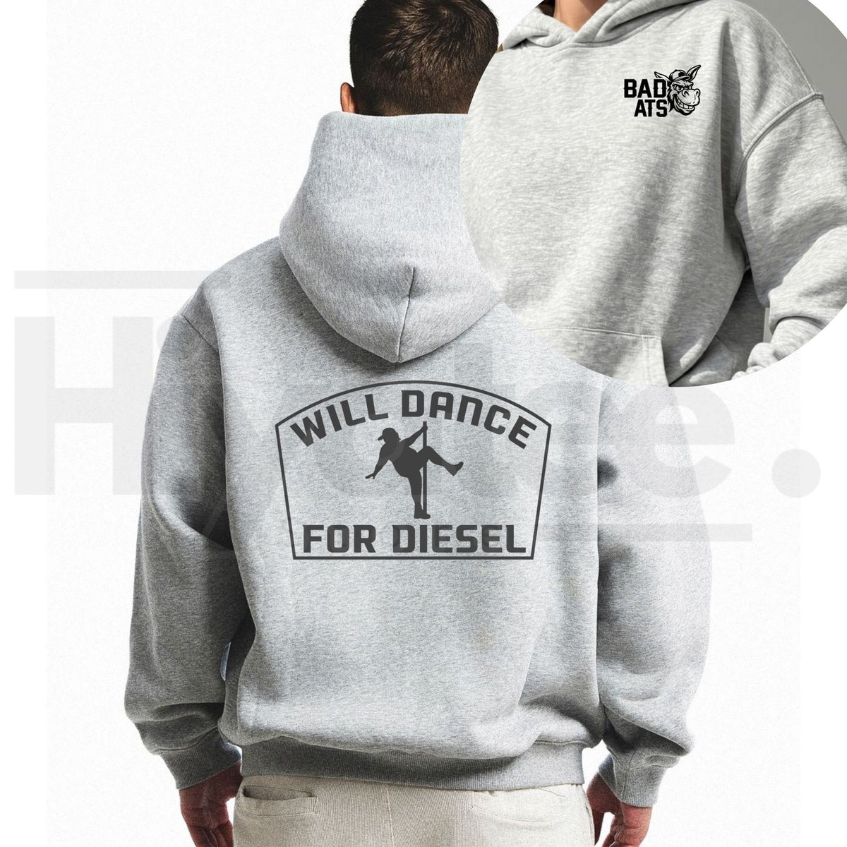 Men’s "Will Dance For Fuel" Graphic Hoodie – Funny Car & Boat Enthusiast Cotton Pullover