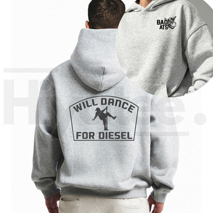 Men’s "Will Dance For Fuel" Graphic Hoodie – Funny Car & Boat Enthusiast Cotton Pullover