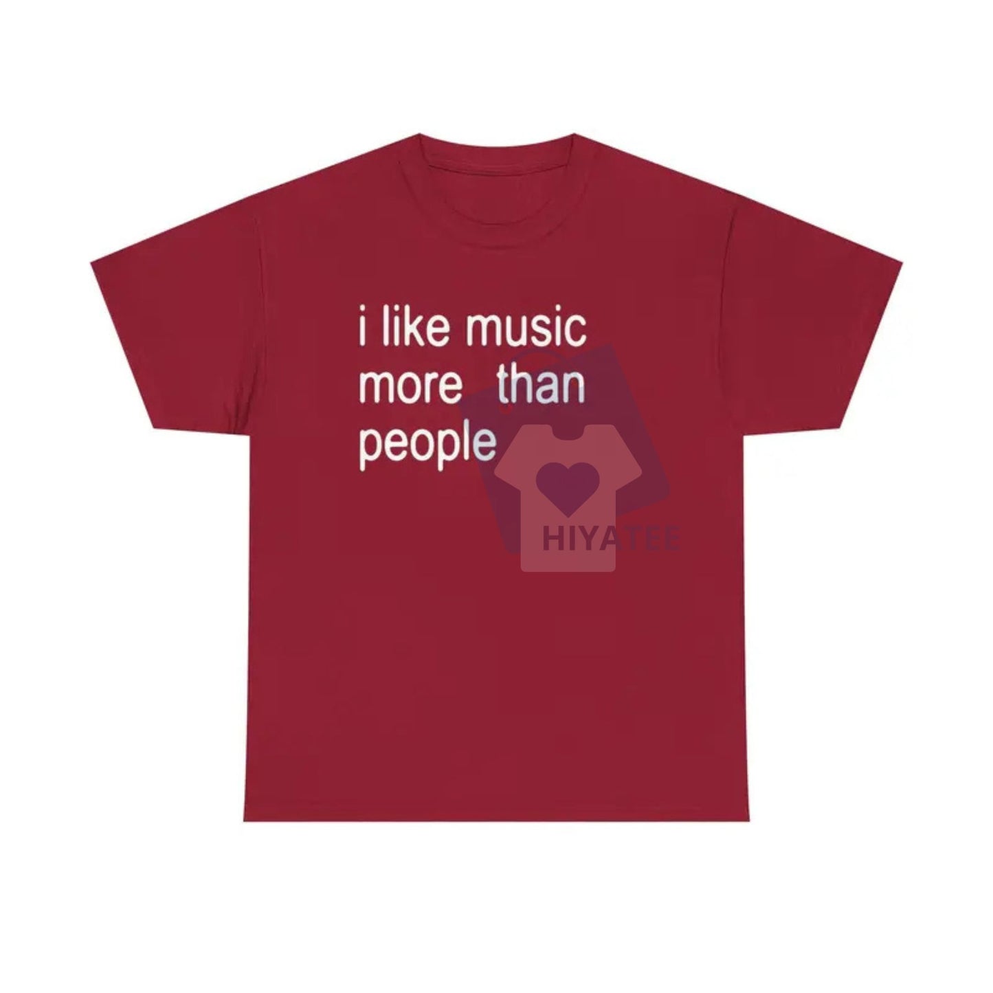 "I Like Music More Than People" T-Shirt – Funny Sarcastic Tee for Music Lovers